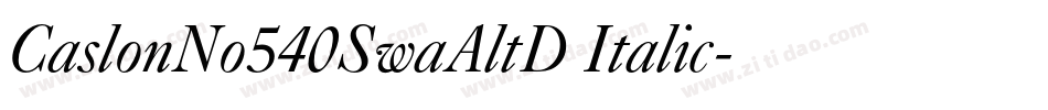 CaslonNo540SwaAltD Italic字体转换